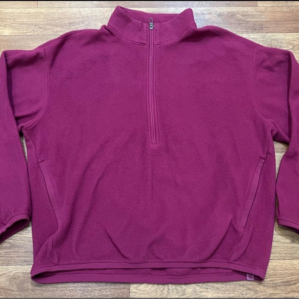 Lululemon Plum Quarter-Zip Fleece Pullover oversized men’s medium